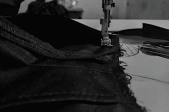 denim tech pack and construction sheets