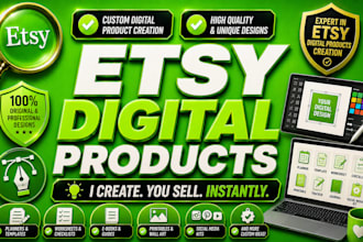 do etsy digital product design, etsy printables, etsy planners, etsy templates
