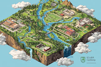 design amazing vector or isometric maps illustration