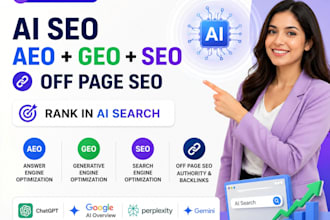 do aeo, GEO, website audit and off page SEO backlinks for google and ai ranking