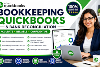 do bank statement reconciliation and bookkeeping, stubs for you