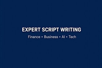 write youtube scripts for business finance and ai