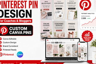 create canva pinterest pins for coaches and bloggers