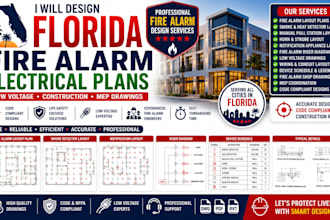 design florida fire alarm electrical plans low voltage construction mep drawings