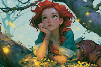 make beautiful illustration in my artistic style
