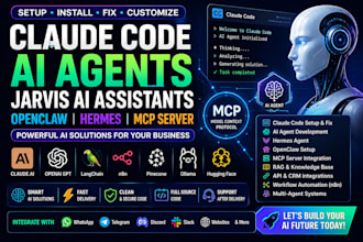 claude code, ai agents, jarvis ai assistants, openclaw, hermes, mcp, ai chat bot