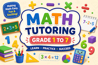 be your kids math tutor for grade 1 to 7