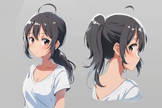 draw anime or manga style character or original character