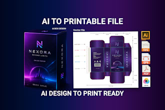 convert ai image packaging design into print ready vector