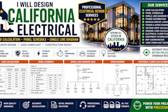 design california electrical load calculation panel schedule single line diagram