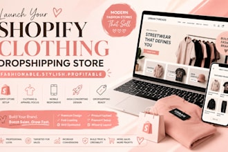build a shopify clothing dropshipping store for fashion streetwear apparel brand