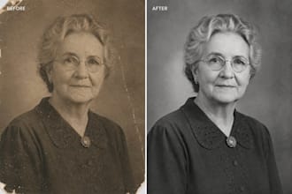 restore and enhance old damaged photos
