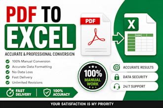 manually convert PDF to excel and word