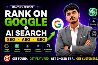 do monthly website SEO, aeo, GEO for google and ai ranking