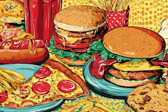 food pop art of your food pop art