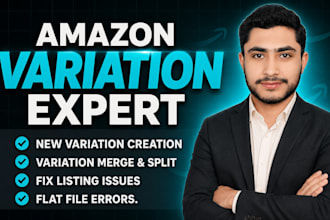 create amazon variation listing, fix amazon listing issues