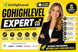 be ghl expert and create gohighlevel saas snapshots CRM and workflow automation