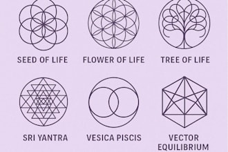 sacred geometry, mandala, mystical, or spiritual logo for you