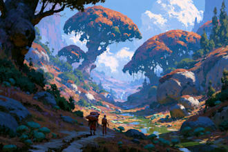 do a fantasy landscape
