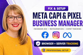 fix facebook instagram ads, meta capi pixel setup busines manager event tracking