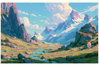do a fantasy landscape
