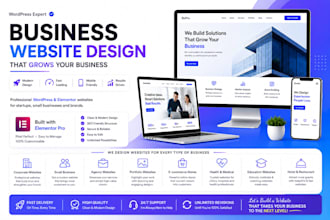 design a professional business website with elementor
