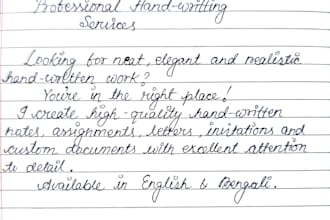 provide neat and elegant handwritting