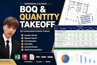 prepare accurate bill of quantities boq and quantity takeoff
