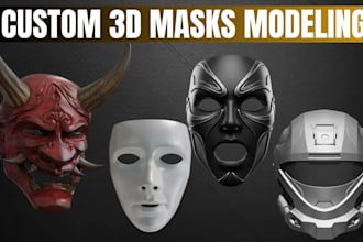 create a custom 3d mask model for 3d printing