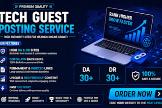 provide tech backlinks with high authority tech guest posts