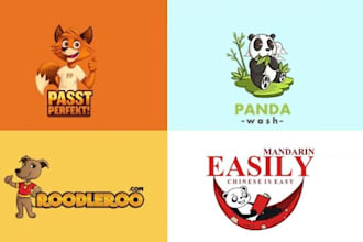 design a cute kawaii cartoon mascot logo
