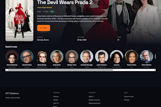 develop live streaming website ott platform live tv website