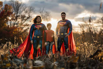 a family superhero portraits for you