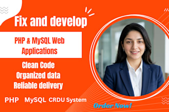 build a PHP mysql web application or crud system