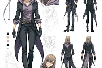draw custom character sheet or reference sheet