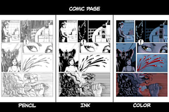 create high quality comic for you all by hand