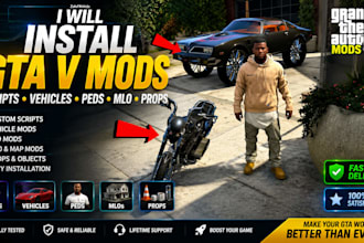 install gta v mods scripts vehicles peds mlo and props