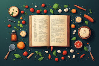 do your recipes, cookbook and ebooks illustration