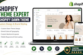 customize your shopify costumes dawn theme with brand colors fonts and sections