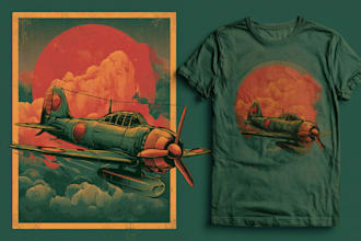 make vintage retro poster illustration