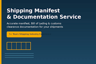 prepare and review your shipping manifest documentation