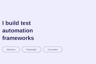 build a playwright or selenium automation framework with pom, bdd, API testing