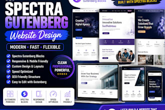 build a modern wordpress website using spectra gutenberg blocks