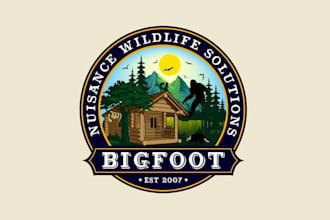 design big foot wildlife service company logo