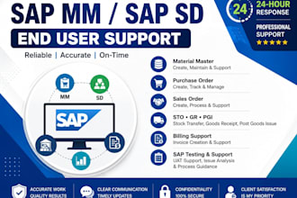 provide sap mm support and master data services