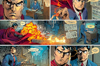 comic book illustration comic strip graphic novel pages comic artist comic page
