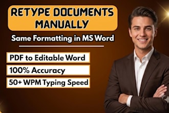 retype pdf, image and handwritten to ms word