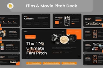 design cinematic film pitch deck TV series deck movie deck and lookbook