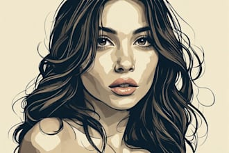 create a vector art style portrait of your photo