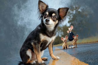 do a pet portrait with disney style